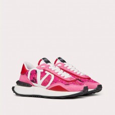 Valentino Garavani Lacerunner Sneakers with VLogo UniseX Lace and Mesh PinkRose