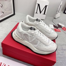 Valentino Garavani Lacerunner Sneakers with VLogo UniseX Lace and Mesh White