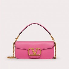 Valentino Garavani Loco Shoulder Bag In Calfskin Pink