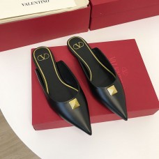 Valentino Garavani Roman Stud Mules Women Calfskin Black