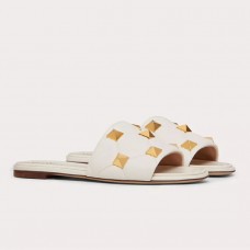 Valentino Garavani Roman Stud Slides Women Nappa Leather White