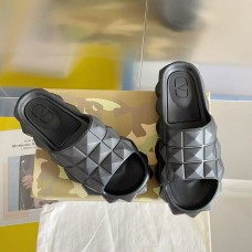 Valentino Garavani Roman Stud Turtle Slides UniseX Rubber Grey