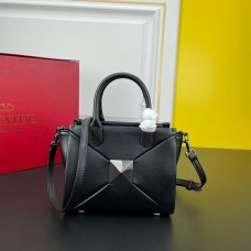 Valentino Garavani Small One Stud Handbag In Nappa Lambskin Black