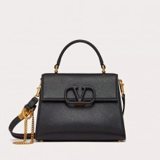 Valentino Garavani Small Vsling Handbag In Grainy Calfskin Black